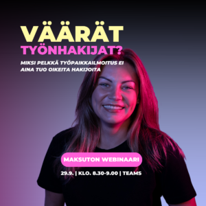 Webinaari: Työpaikkailmoitus ei tavoita kaikkia - miten Talent Attraction muuttaa rekrytointia?